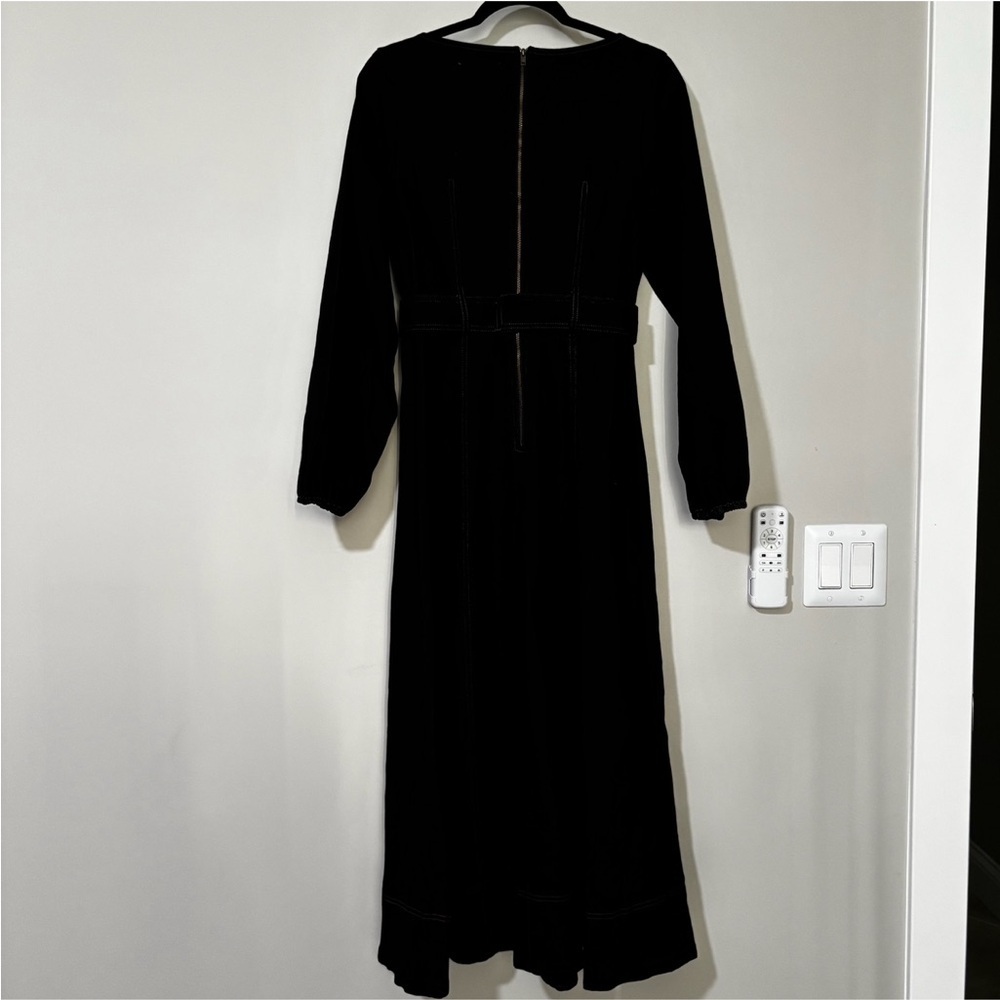 petal & pup MATEO LONG SLEEVE DENIM DRESS - BLACK size m - Picture 6 of 7